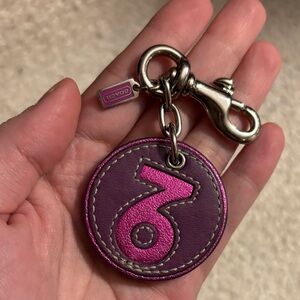 Coach Capricorn Leather Keychain